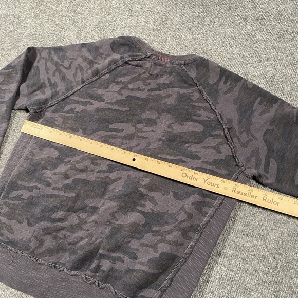 40Weft Camo Crew Neck Long Sleeve Pullover Sweatshirt Mens Small Designer - Picture 7 of 8